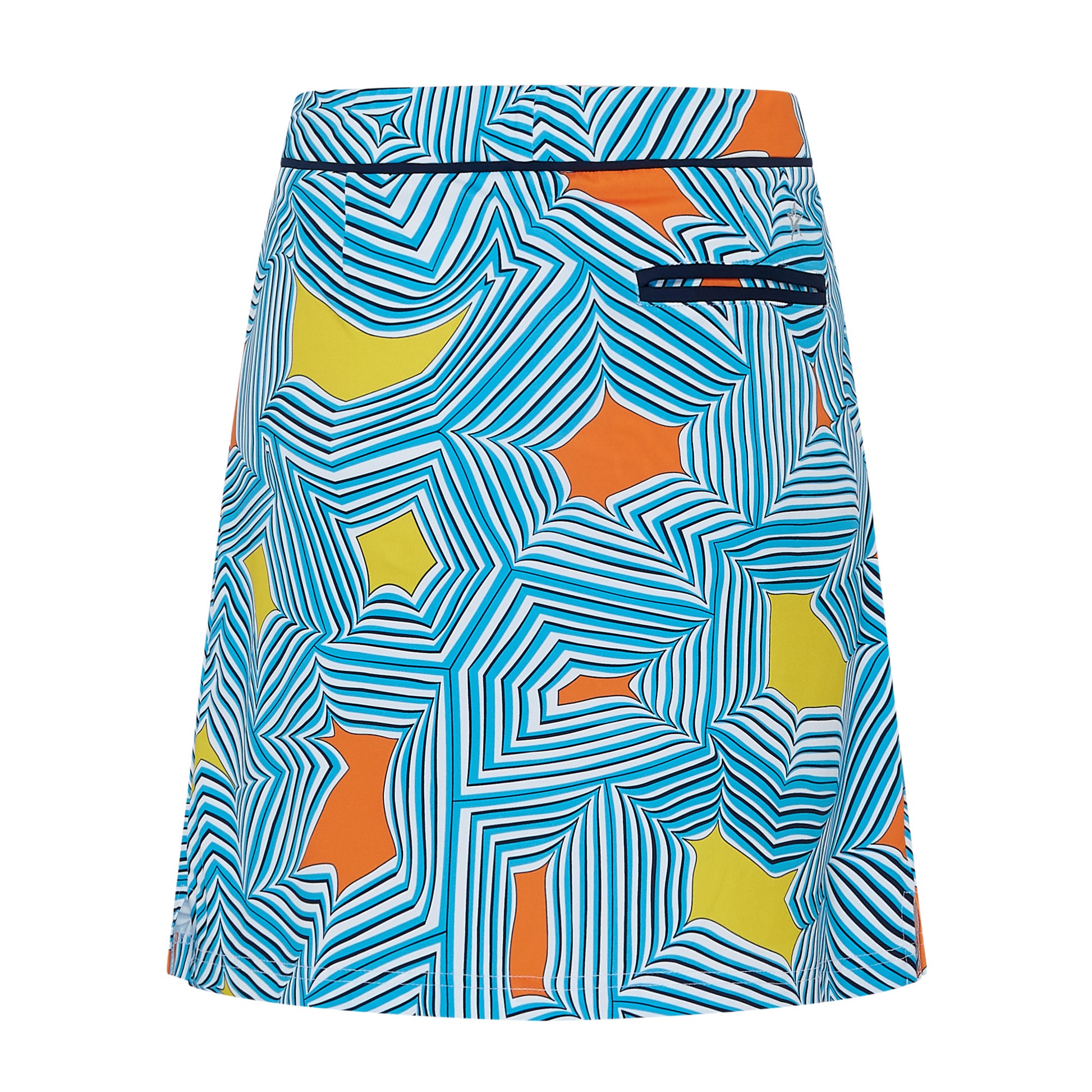 Swing Out Sister Women's Pull-On Wave Pattern Skort