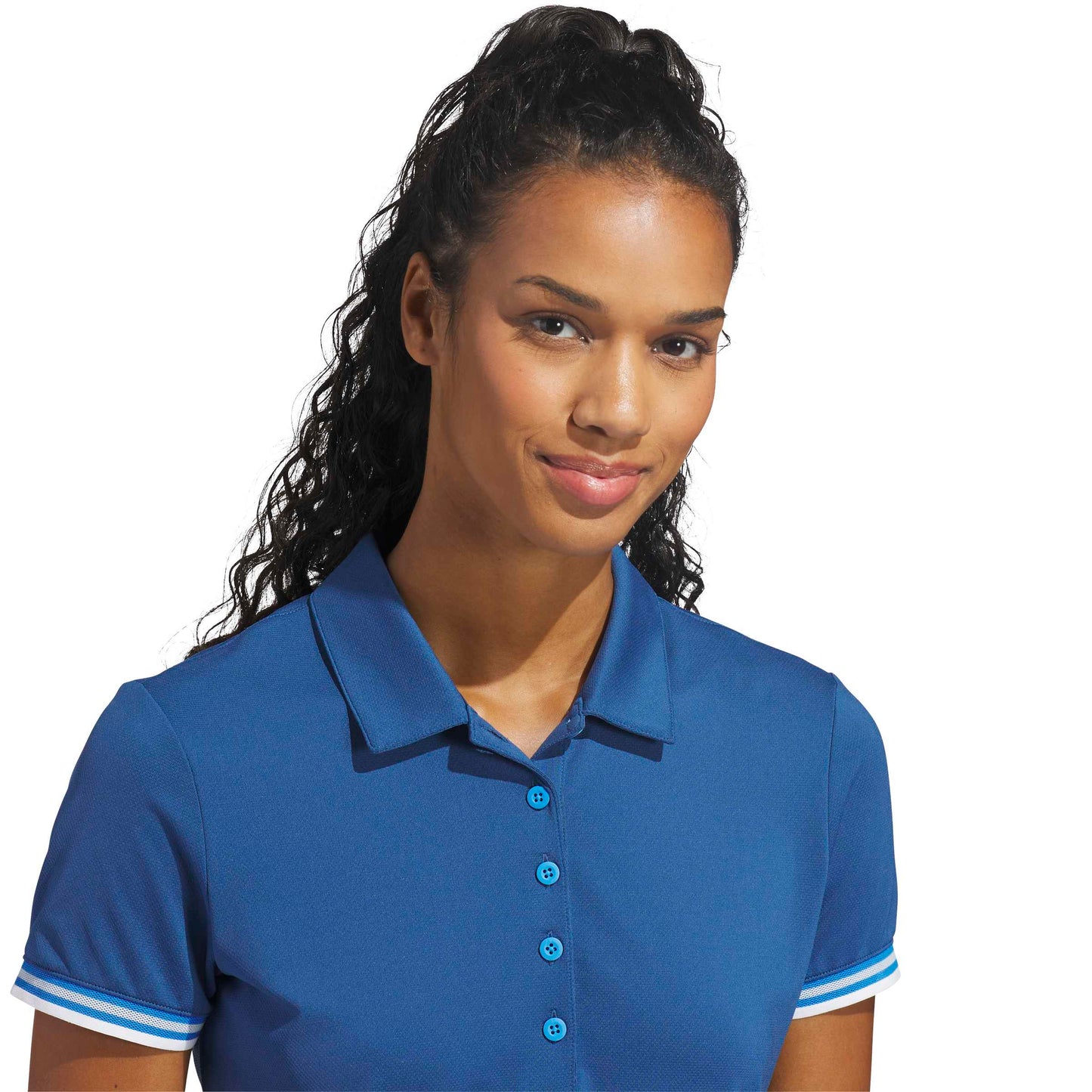 adidas Golf Ladies Short Sleeve Polo with Contrasting Trim for Feminine Flair with Every Swing