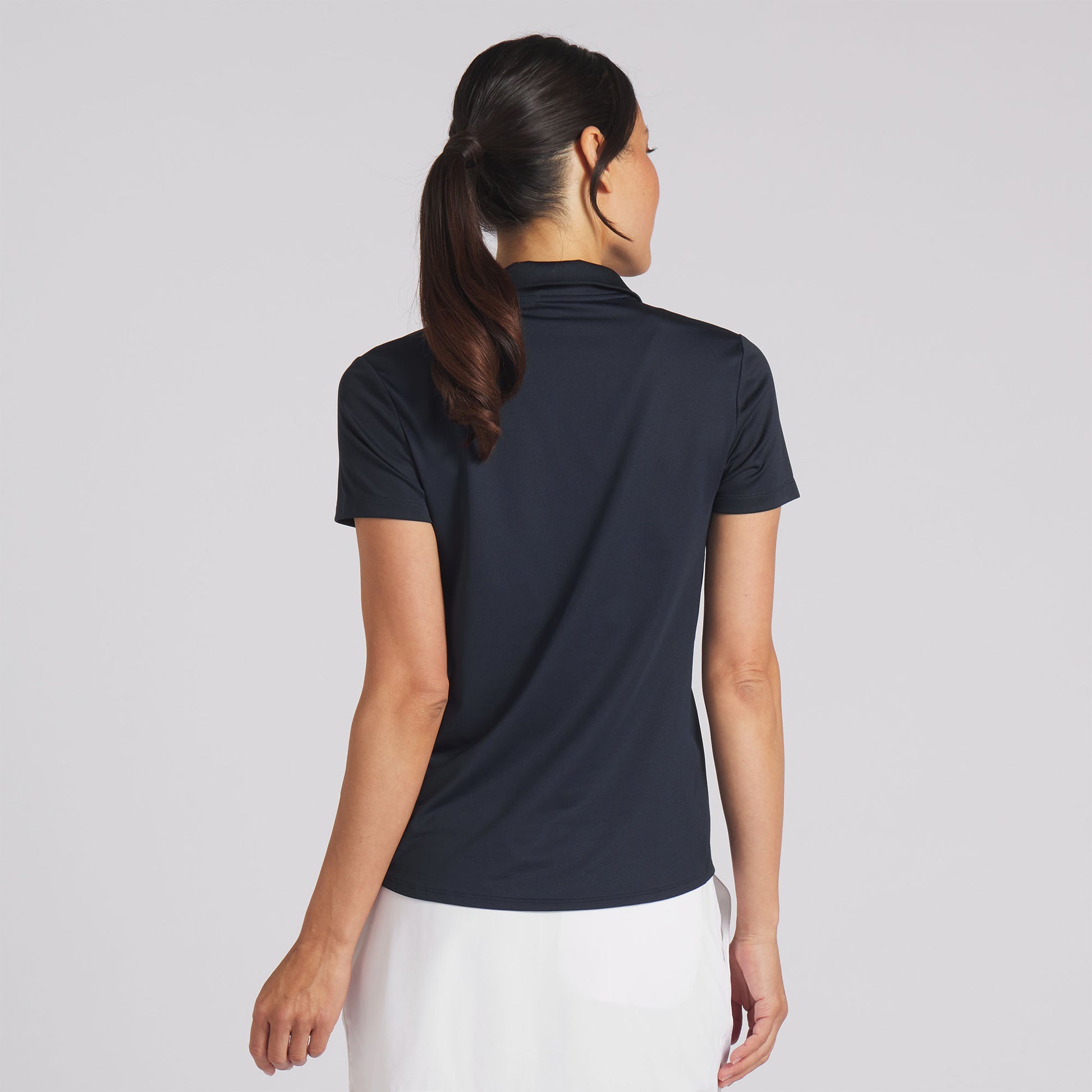 Puma Golf Ladies Short Sleeve Polo with Mesh Back in Deep Navy
