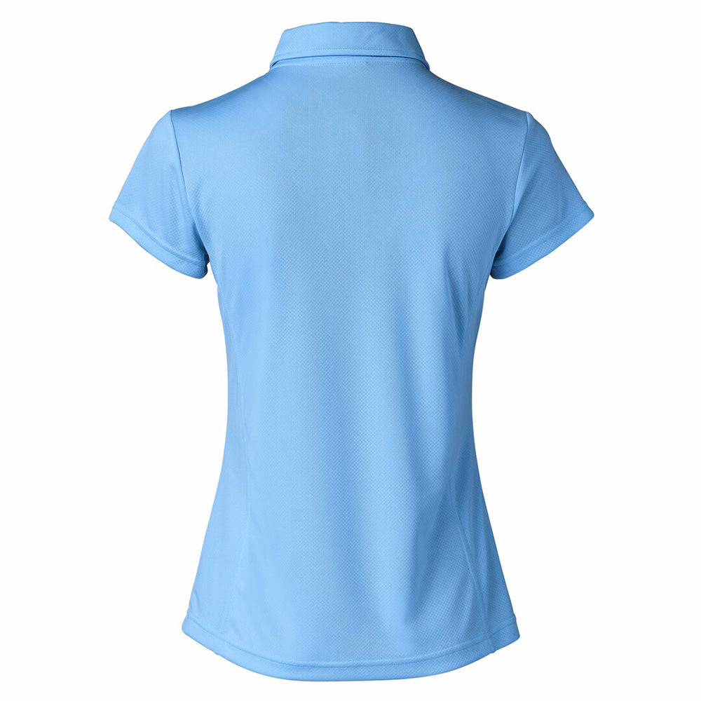 Daily Sports Ladies Zip Neck Pacific Blue Golf Polo