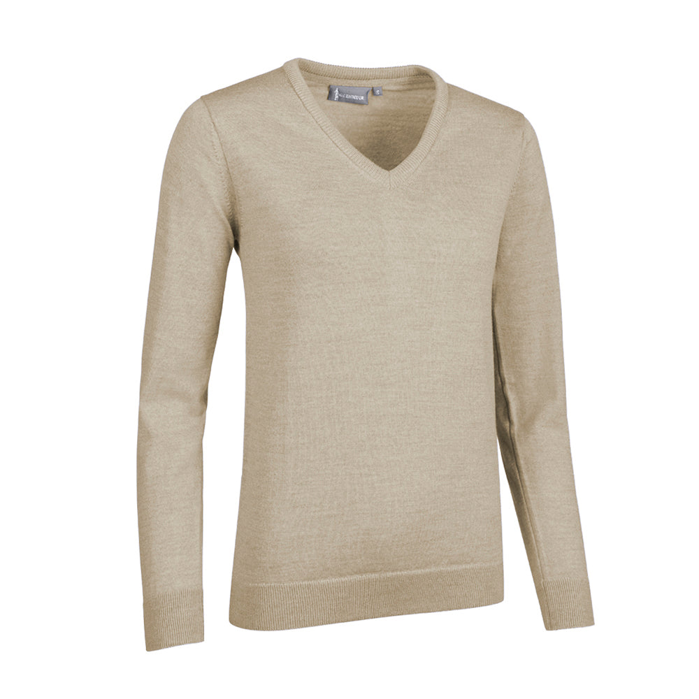 Glenmuir Ladies 100% Extra Fine Merino V-Neck Sweater