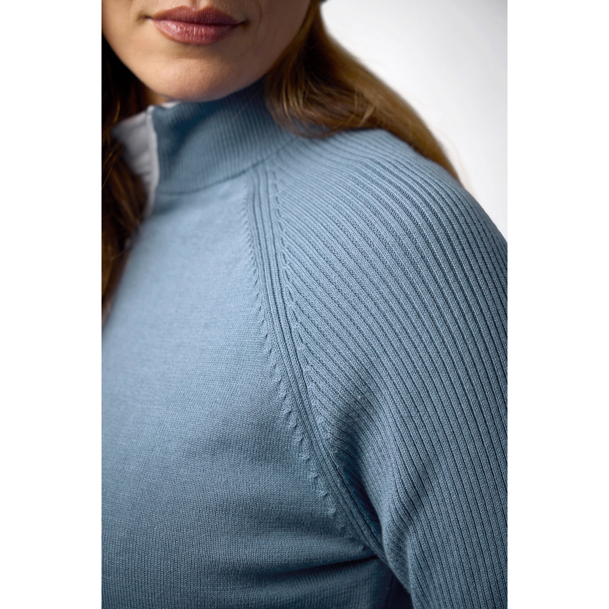 Sunderland Ladies Lined Cotton Sweater - Naturally Soft with Stylish Contrast Accents