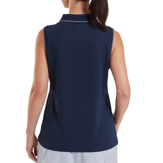 FootJoy Ladies Sleeveless Polo in Navy - Clean & Modern Style with Flattering Fit