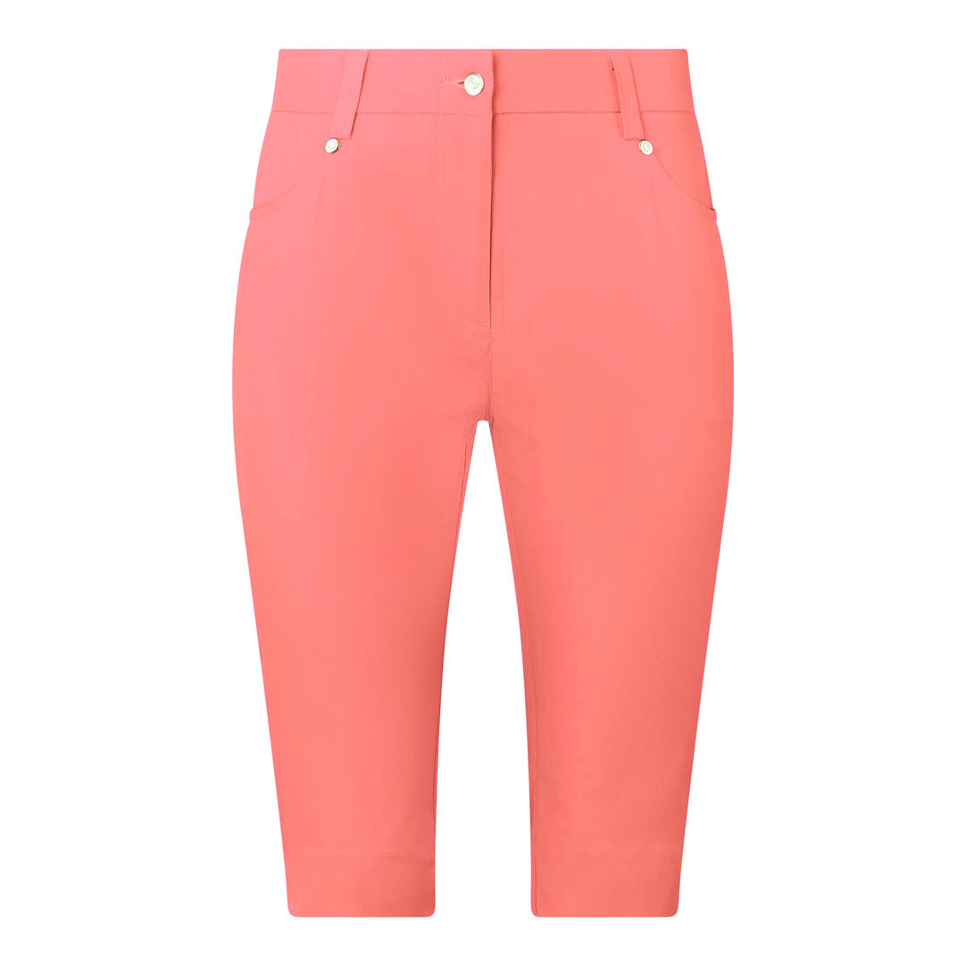 Pure Ladies Lightweight Coral Bermuda Shorts with Comfort Stretch
