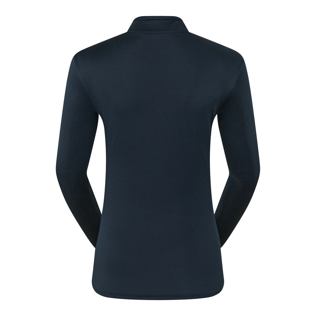 Pure Ladies Textured Long Sleeve Top in Navy