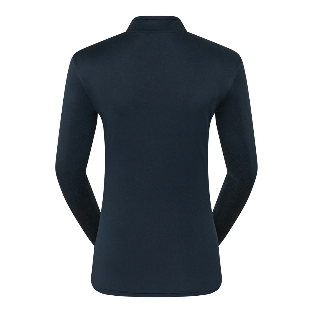 Pure Ladies Textured Long Sleeve Top in Navy