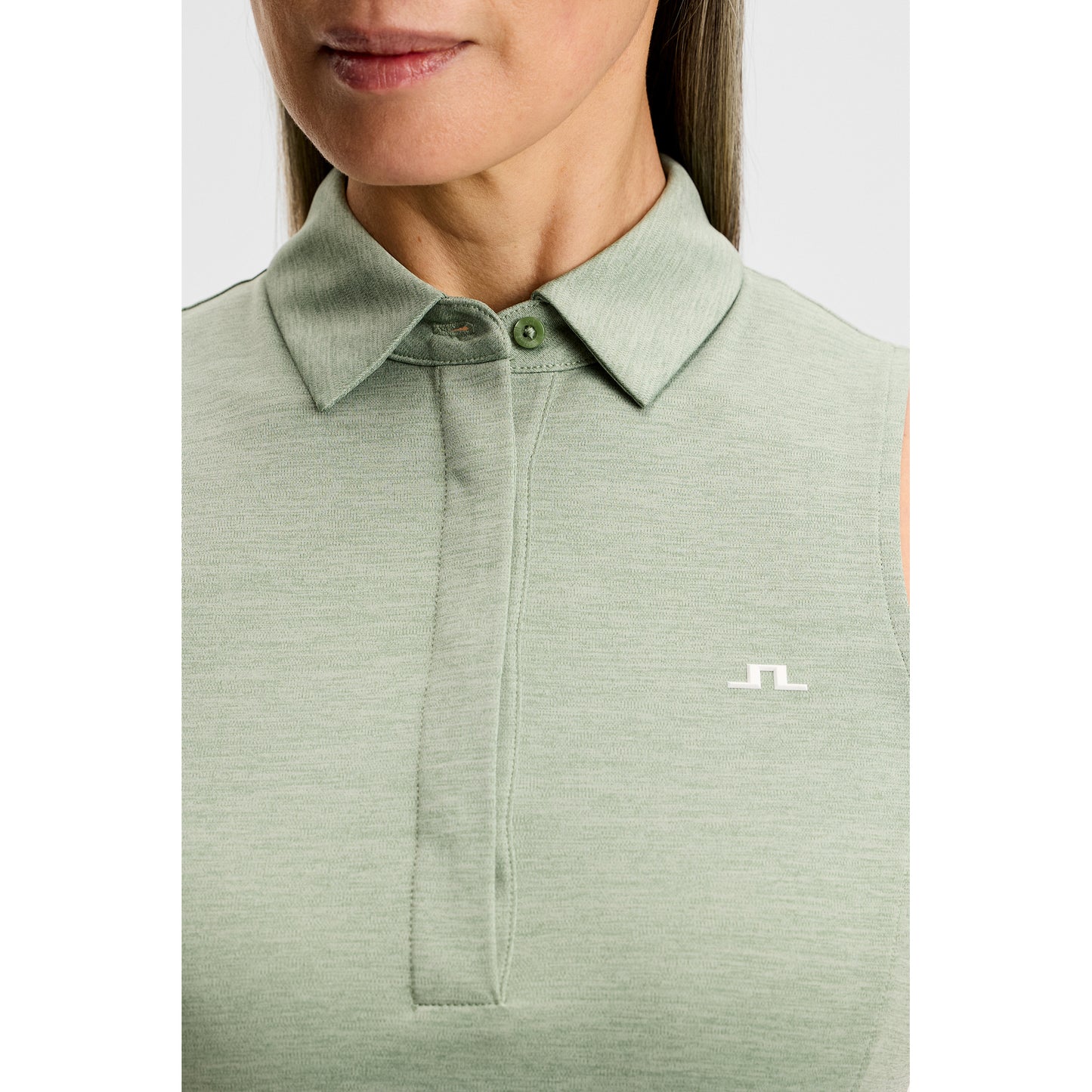 J.Lindeberg Ladies Sleeveless Polo - Sleek, Soft & Effortlessly Versatile