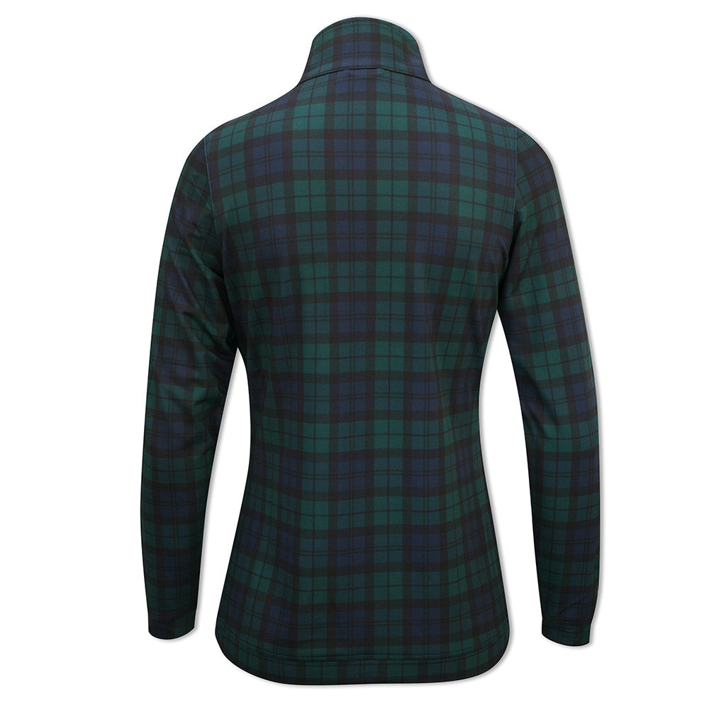 Glenmuir Ladies Lightweight Mid-Layer with Zip-Neck in Tartan