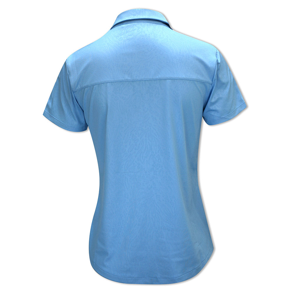 Puma Golf Ladies Debossed Animal Print Short Sleeve Polo