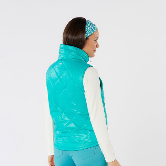 Swing Out Sister Ladies Maria Active Vest in Crystal Teal