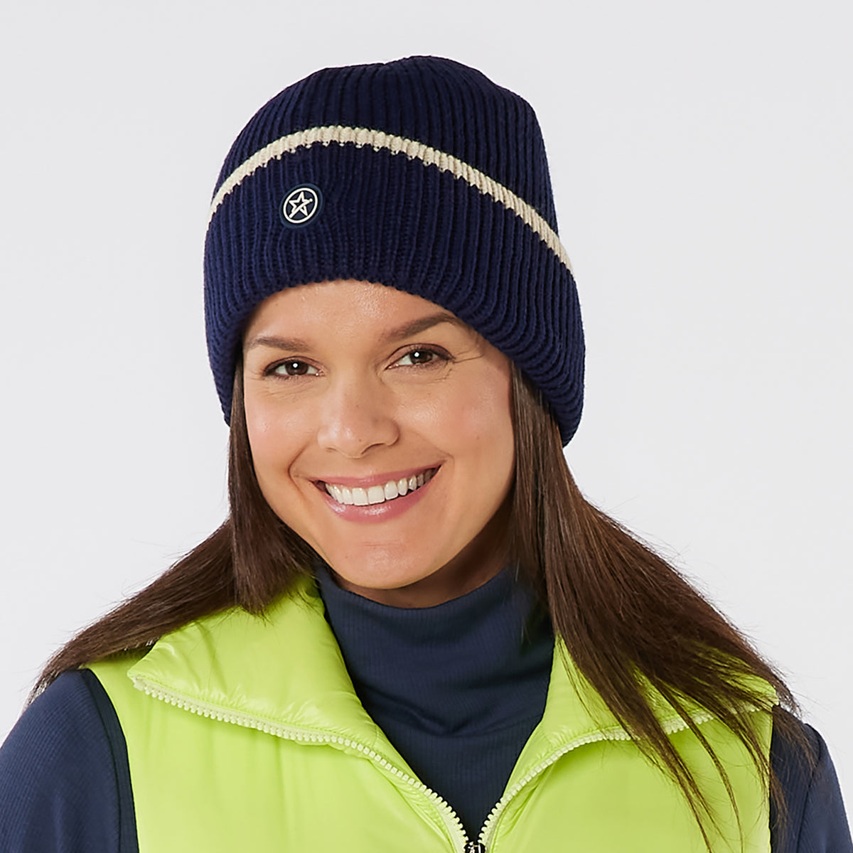 Swing Out Sister Fully Fleece Lined Water Resistant Beanie Hat in Navy