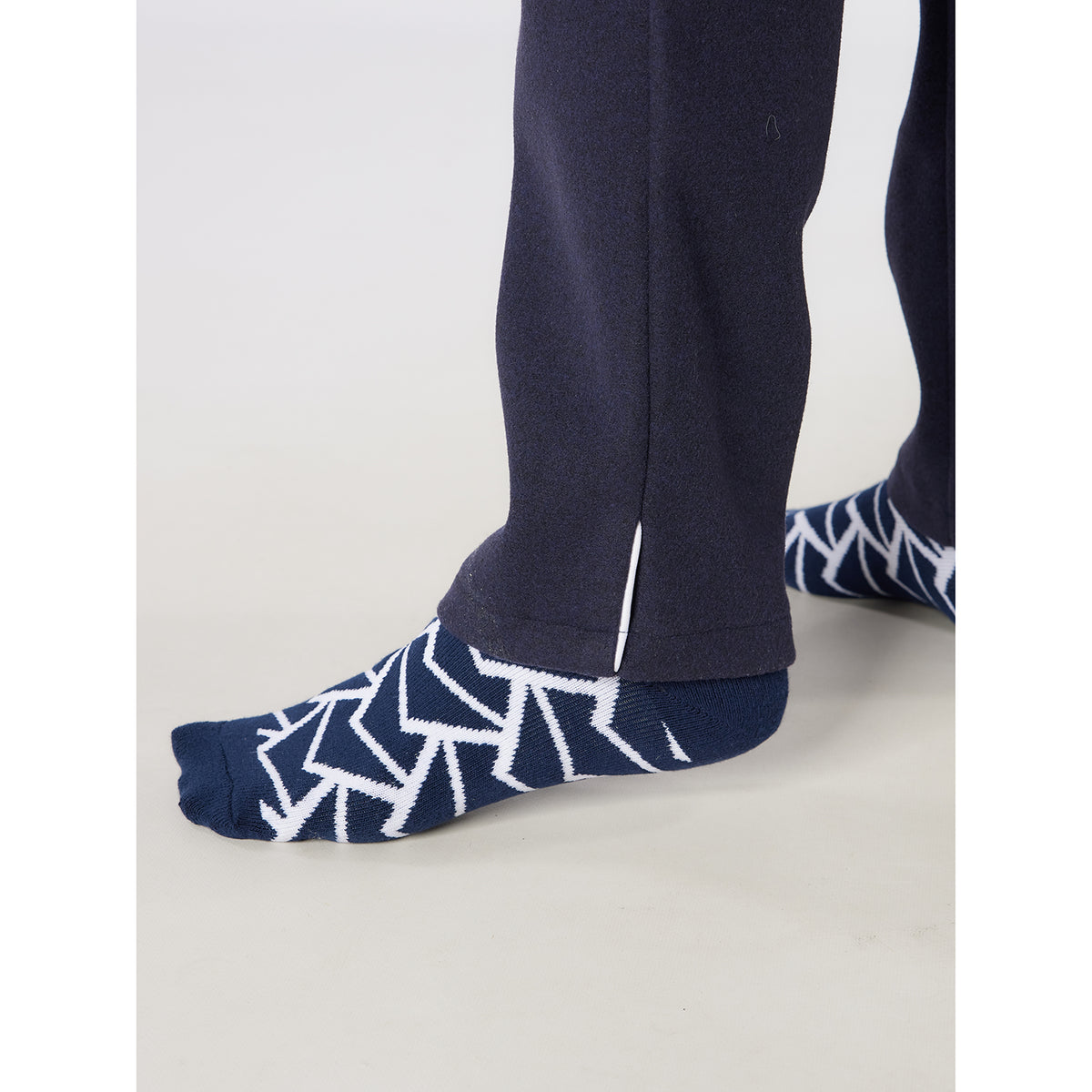 Swing Out Sister Bonded Fleece Trousers With Side Zip in Navy