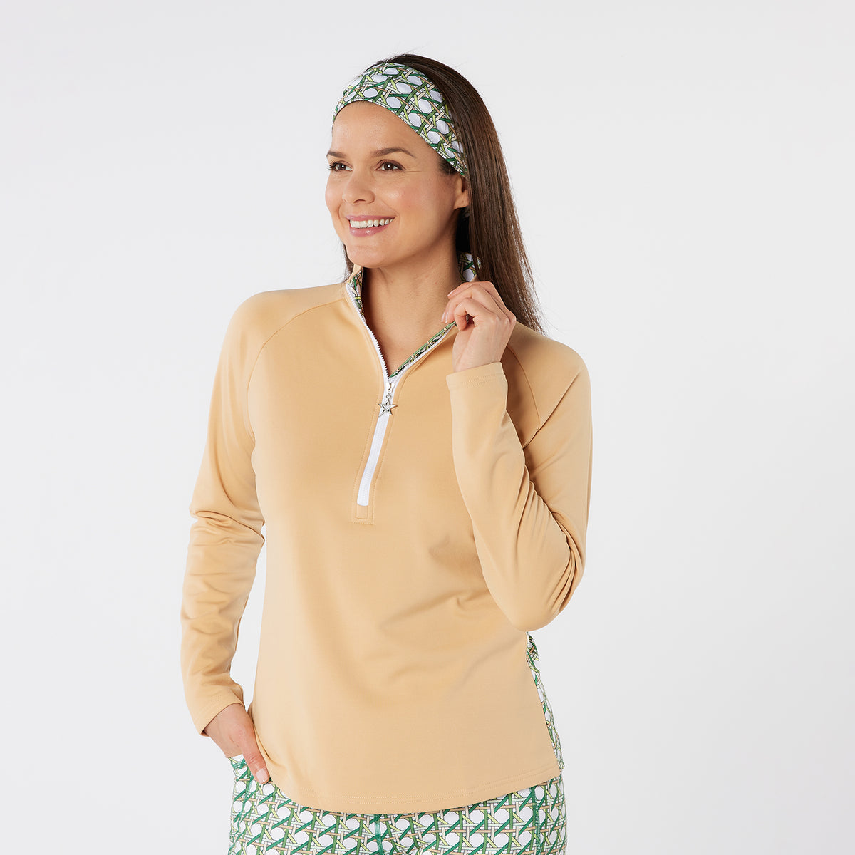 Swing Out Sister Micro Fleece Backed Top with Back Pattern 