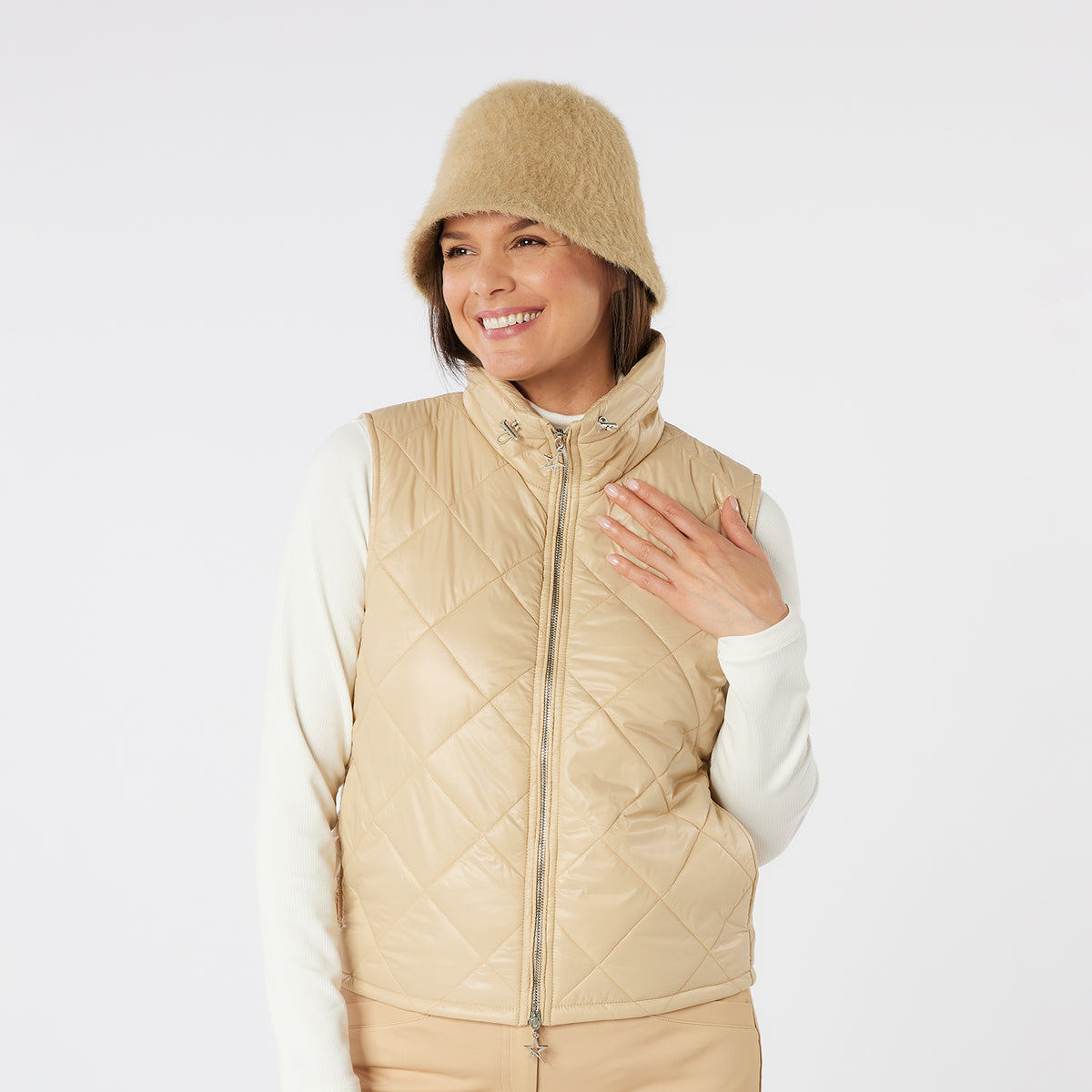 Swing Out Sister Lightweight Quilted Gilet with Adjustable Neck Toggles