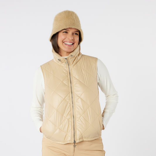 Swing Out Sister Lightweight Quilted Gilet with Adjustable Neck Toggles