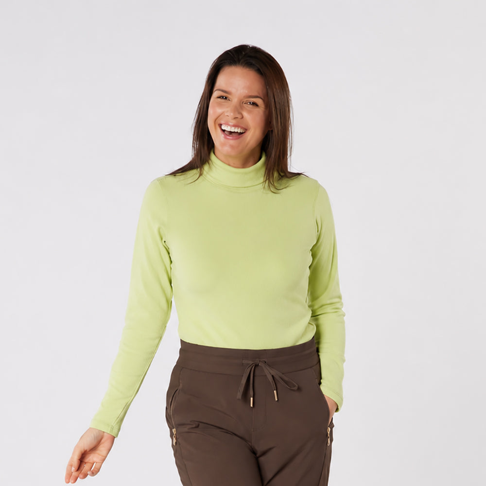 Swing Out Sister Soft-Stretch Ribbed Roll Neck with Brushed Back Inner
