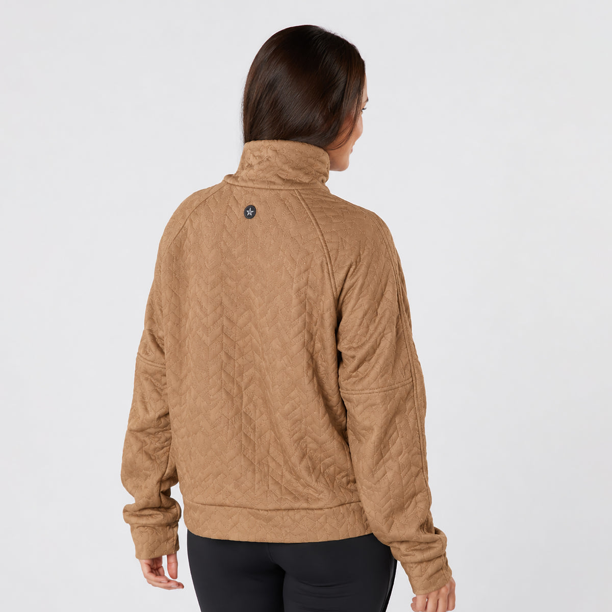 Swing Out Sister Ladies Quilted Lined Sweater with 1/4 Zip