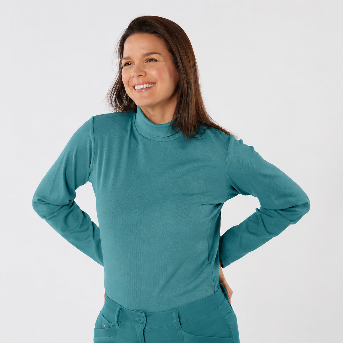Swing out Sister Ladies Ribbed Roll Neck with Warm Brushed Inner 