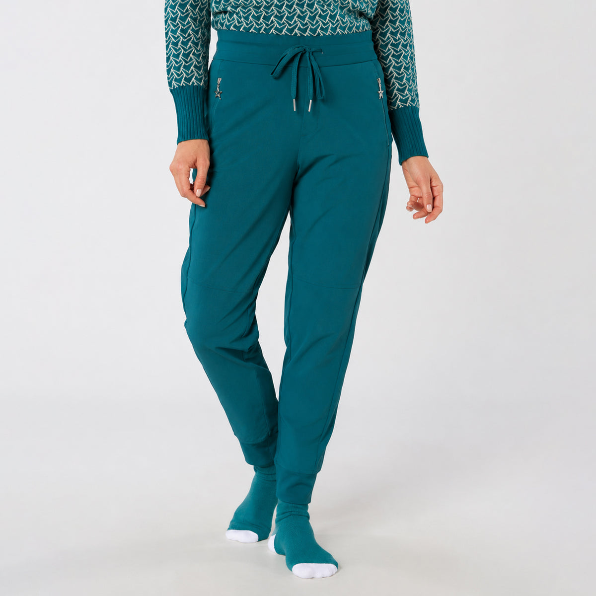 Swing Out Sister Ladies Wind & Water Resistant Pull-On Stretch Jogger