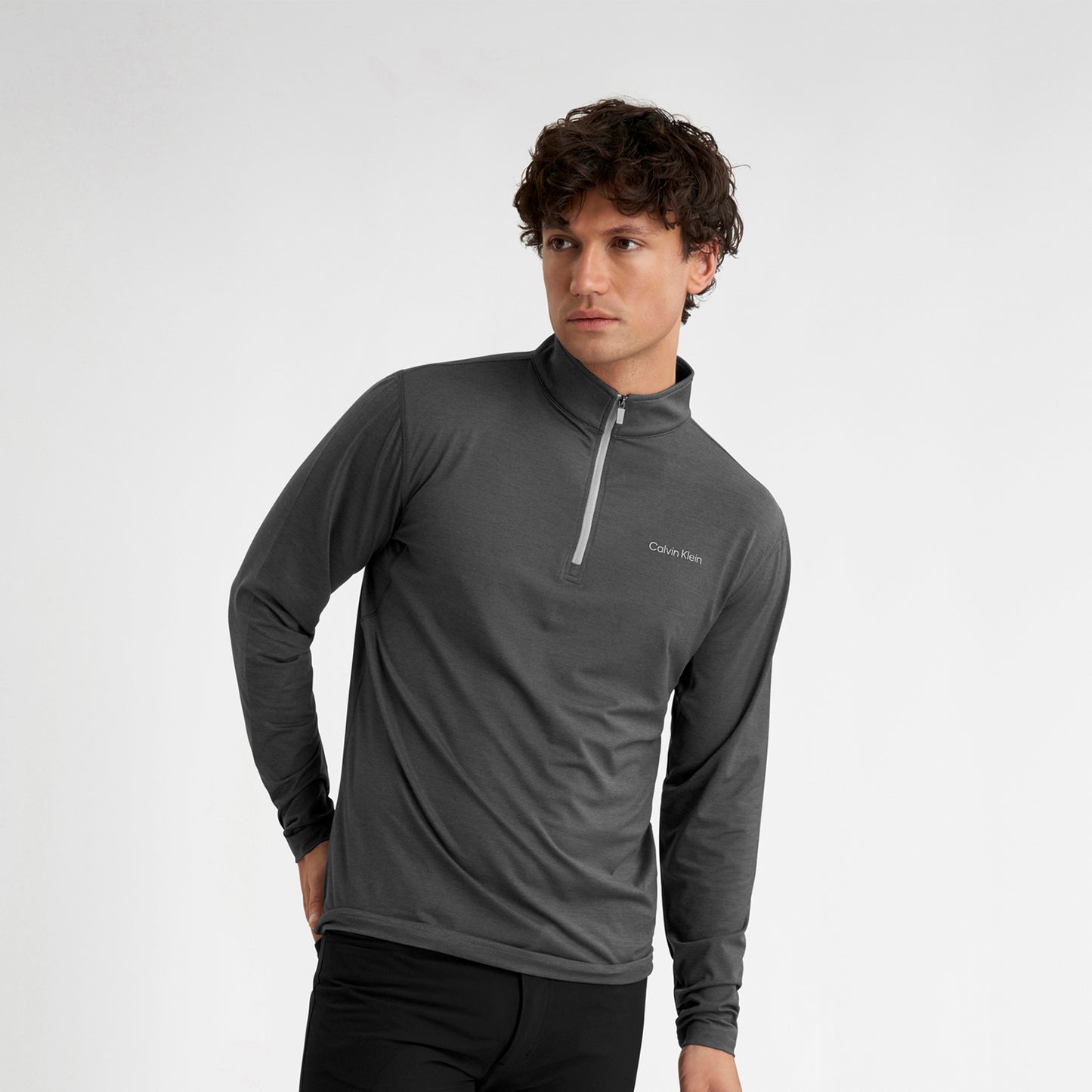 Calvin Klein Technical Zip-Neck Top