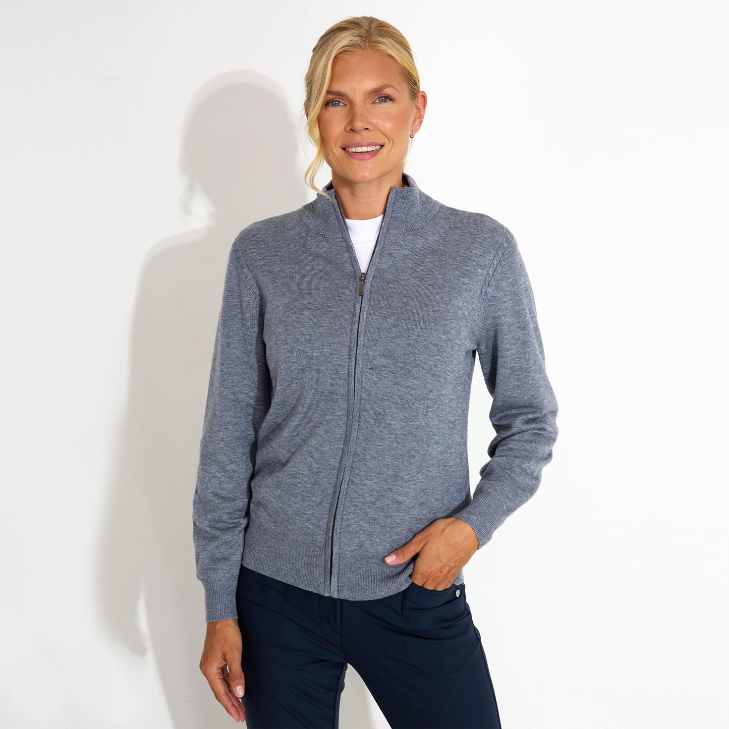 Abacus Ladies Lined Merino Blend Windstopper Cardigan