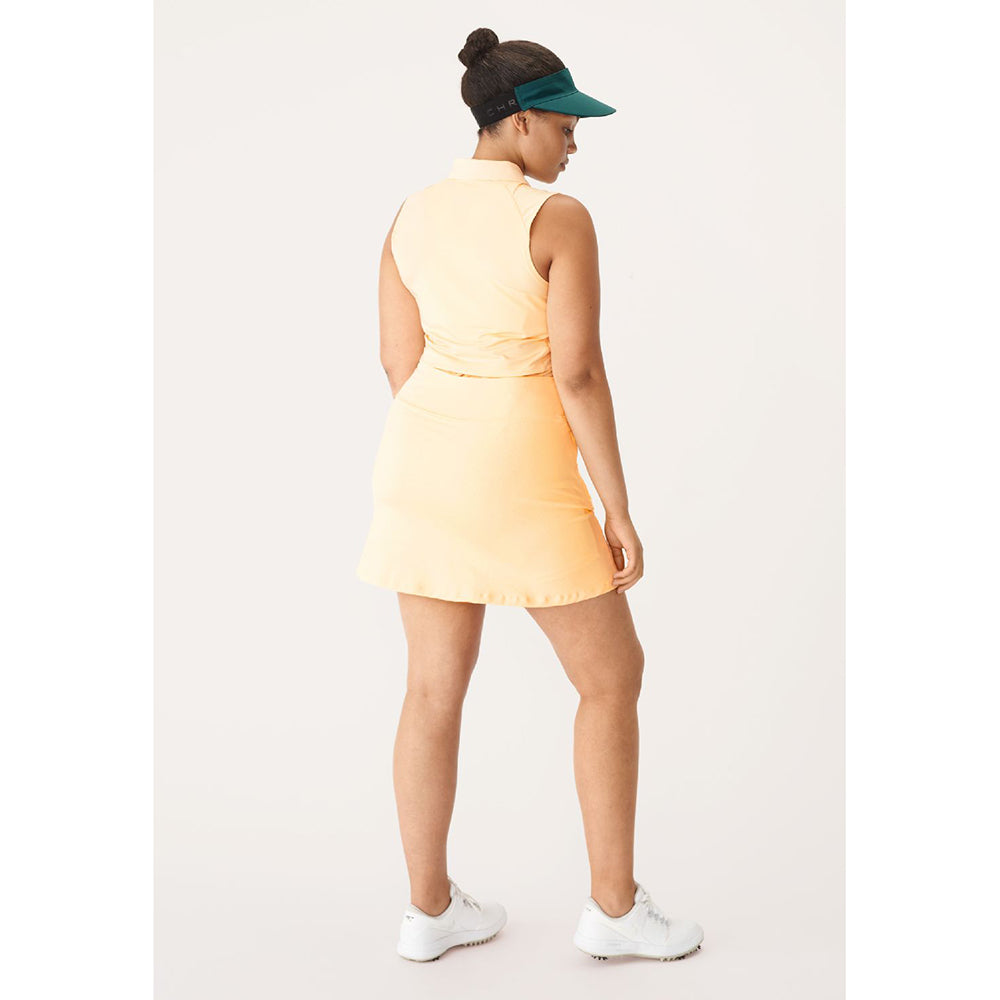Rohnisch Ladies Perforated Panel Apricot Pull-On Stretch Skort