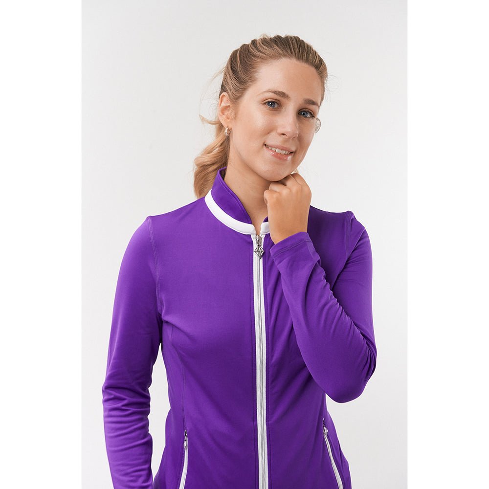 Pure Golf Ladies Mid-Layer Stretch Jacket in Purple