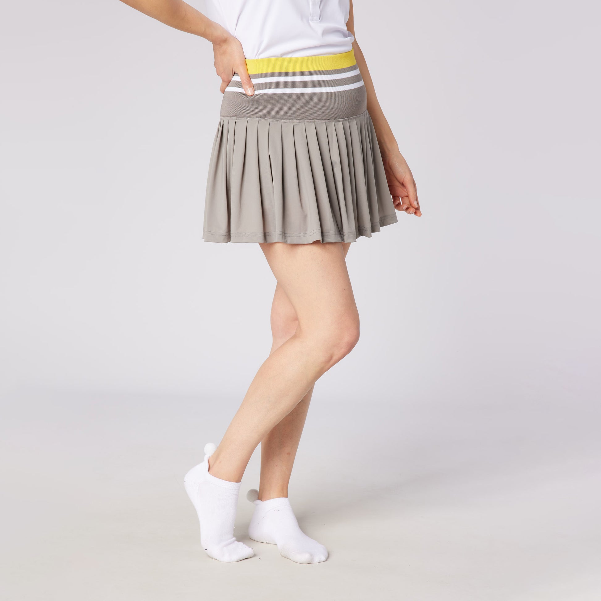 Swing Out Sister Ladies Pleated Skort with Super Flattering Deep Pull-On Waistband For a Super Sporty Finish