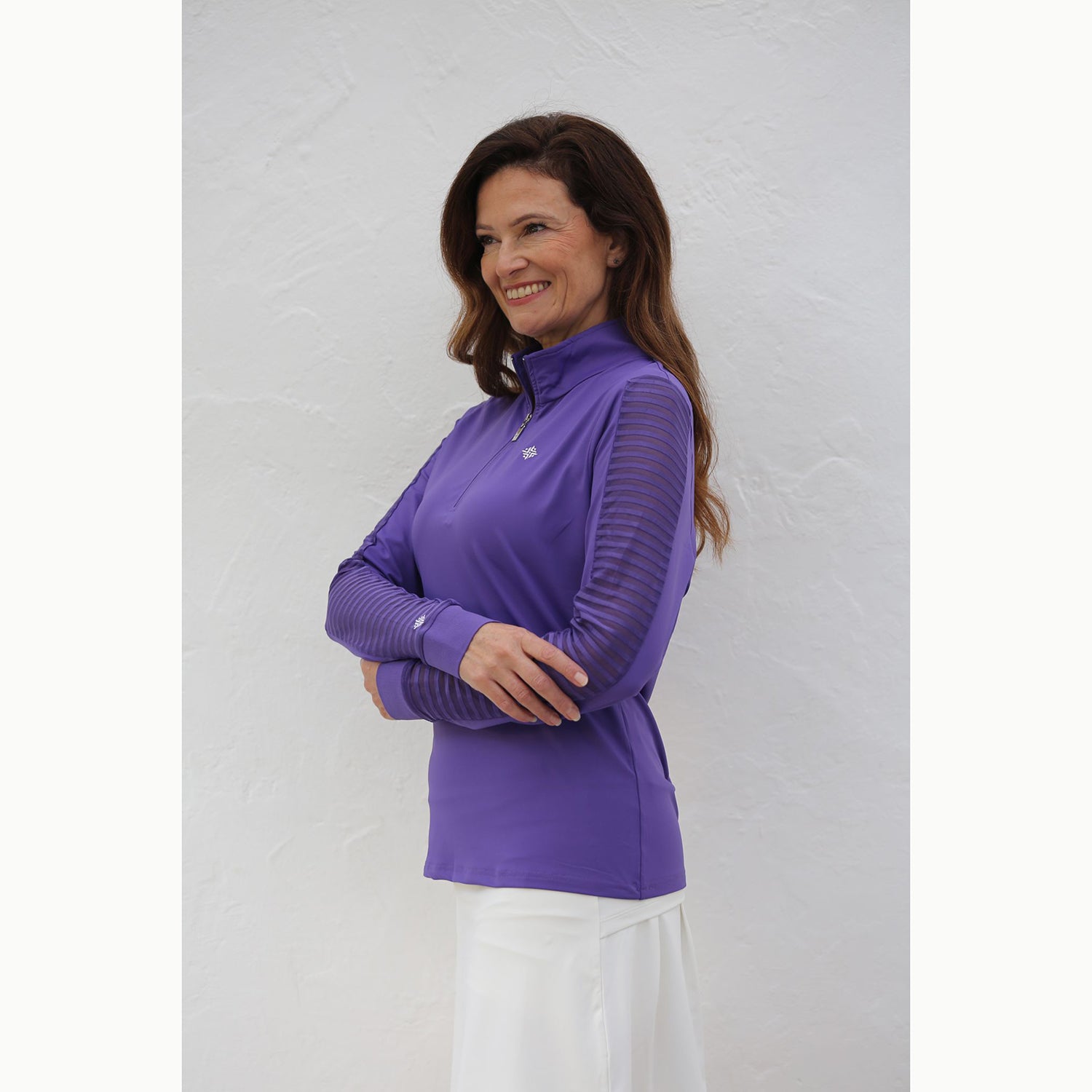 Shops purple sheer long sleeve