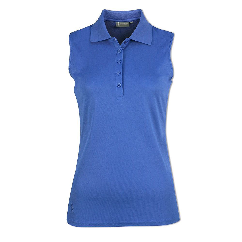 Glenmuir Ladies Sleeveless Pique Knit Polo with Stretch in Tahiti