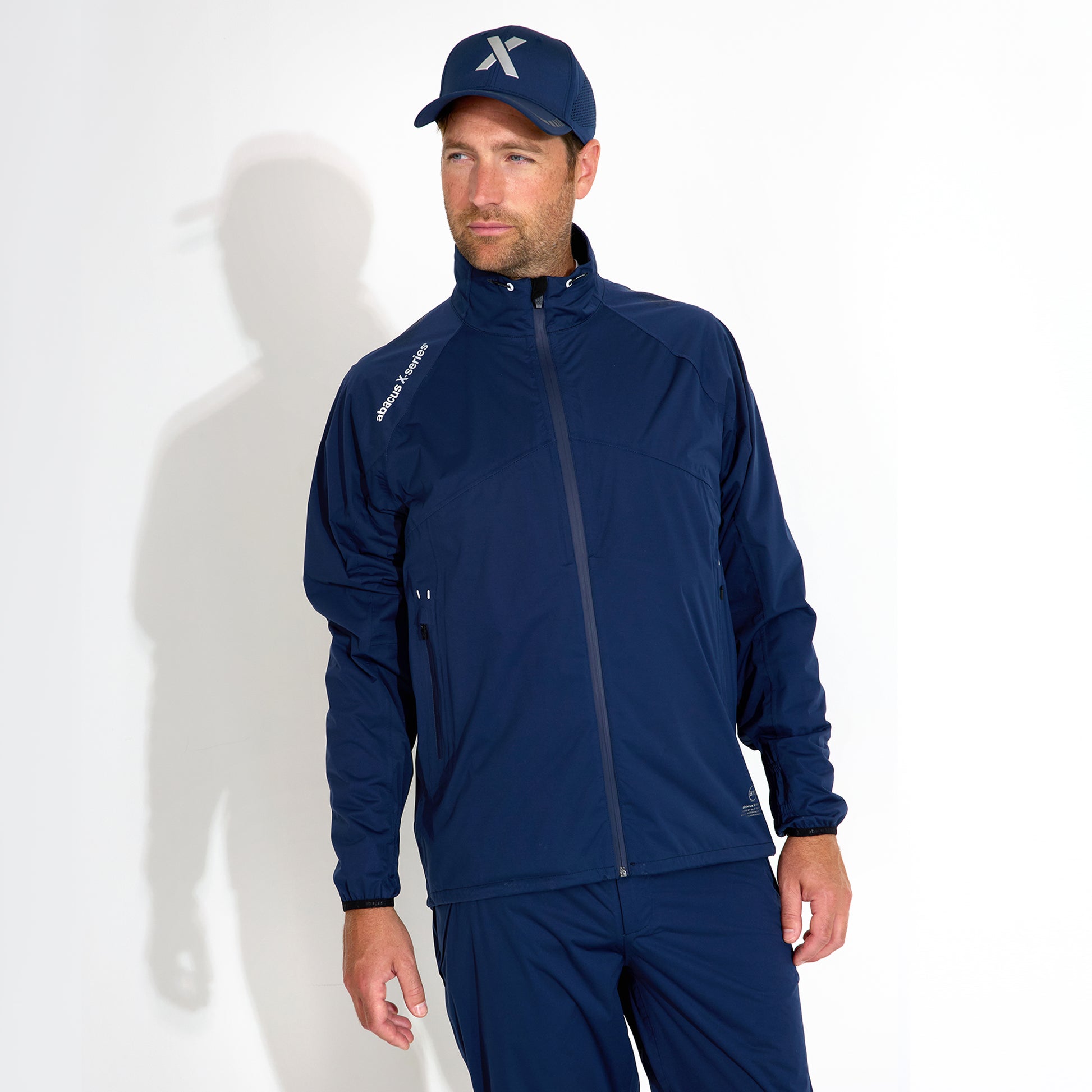 Abacus Mens Pitch 37.5 Technology Rain Jacket in Navy
