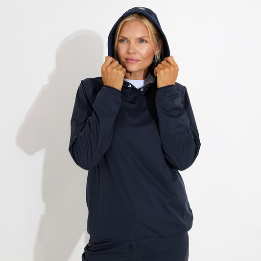 Abacus Ladies Navy Bounce Waterproof Hoodie