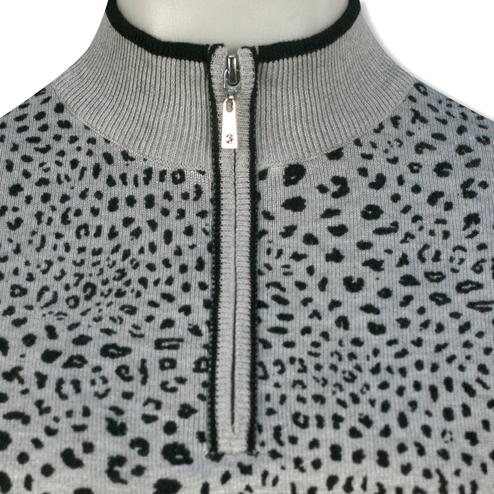 Glenmuir Ladies Cotton Sweater with Animal Print Detail