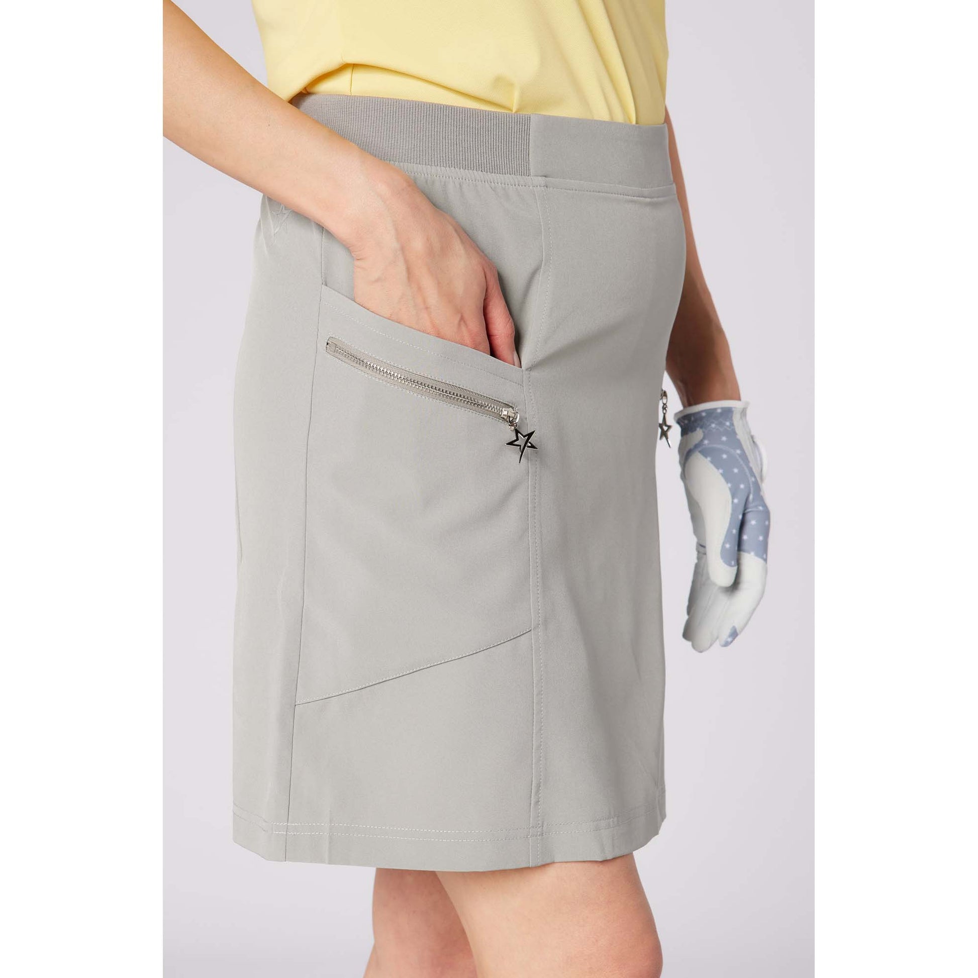 Swing Out Sister Ladies Lightweight Pull-On Skort with Neat Pocket Detail & Comfort Waistband for A Smooth Silhouette