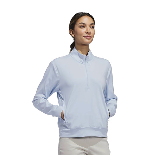 adidas Golf Women's 1/4 Zip Buttery Soft-Stretch Top for Smart Layering