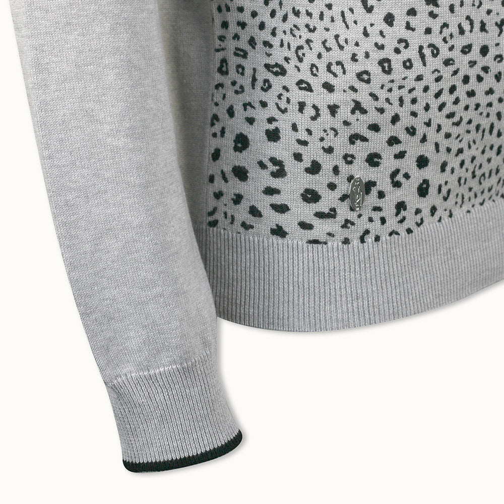 Glenmuir Ladies Cotton Sweater with Animal Print Detail