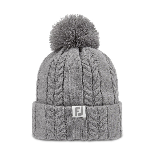FootJoy Ladies Cable Knit Bobble Hat