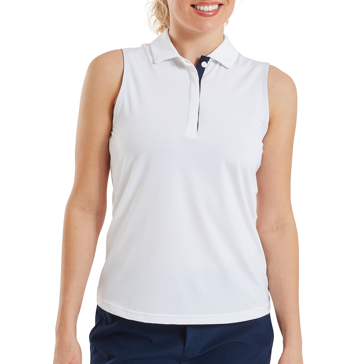 FootJoy Ladies Sleeveless Polo - Lightweight, Breathable & Timeless