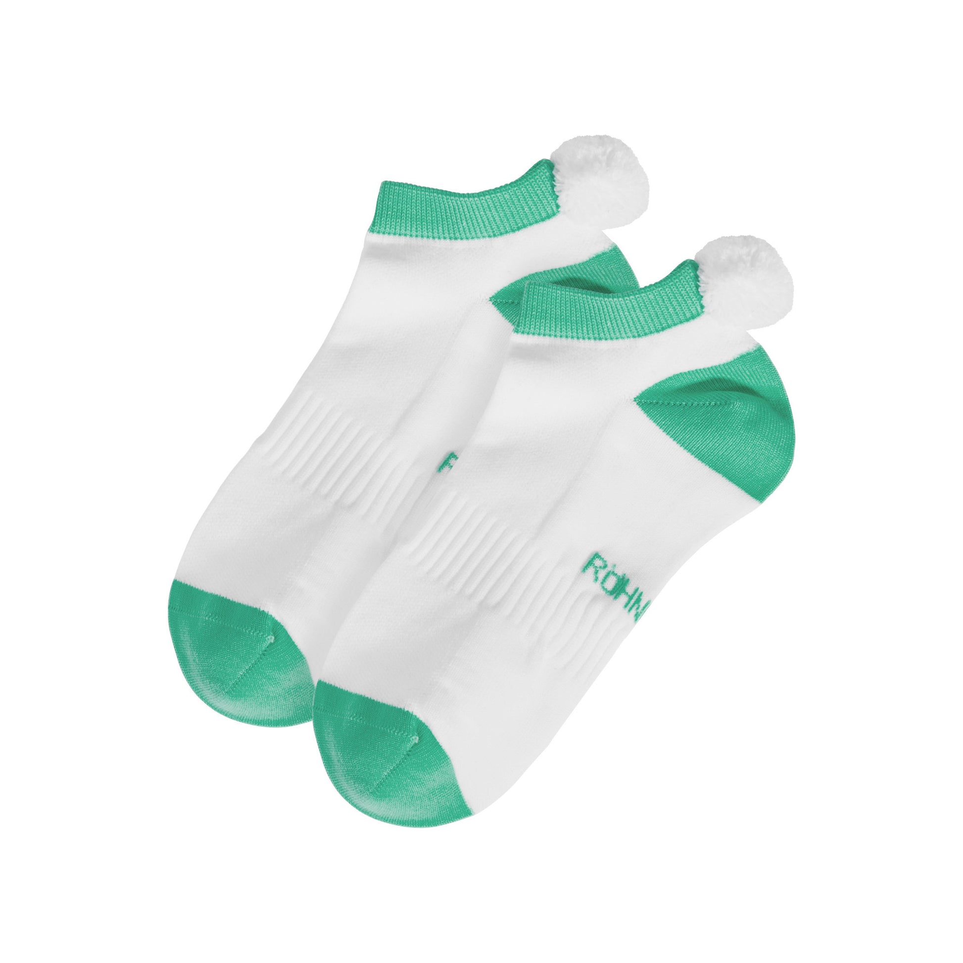 Rohnisch Ladies 2 Pair Pack of PomPom Socks in Ice Green