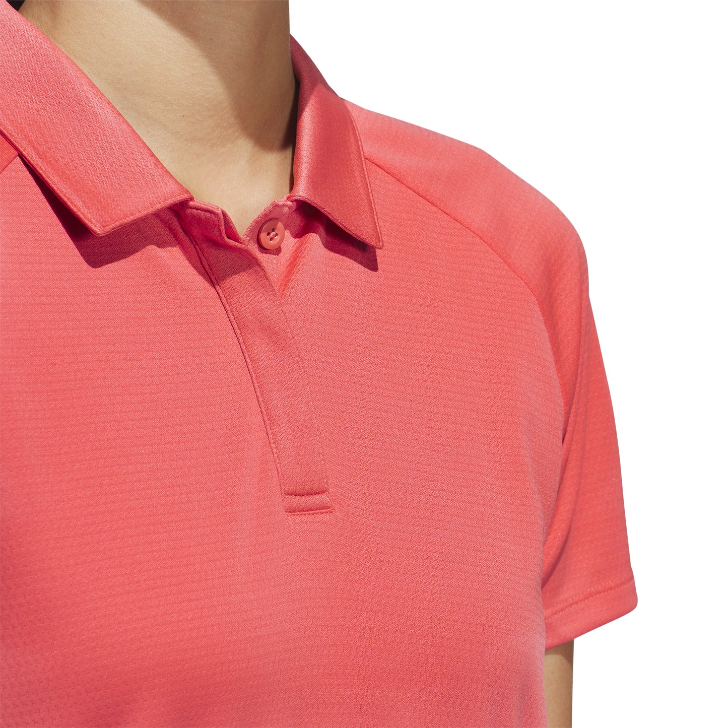 adidas Ladies Short Sleeve Golf Polo with Textured Weave Finish