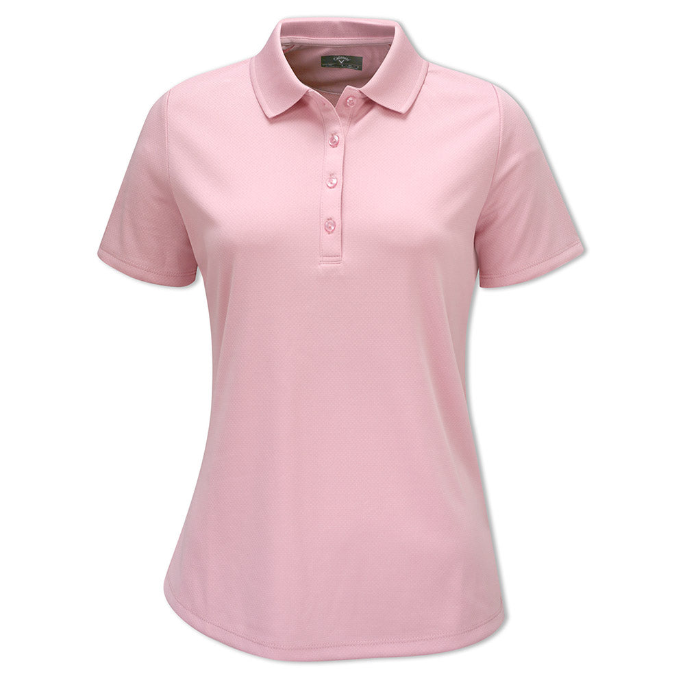 Callaway Ladies Short Sleeve Swing Tech Polo with Opti-Dri in Pink Nectar