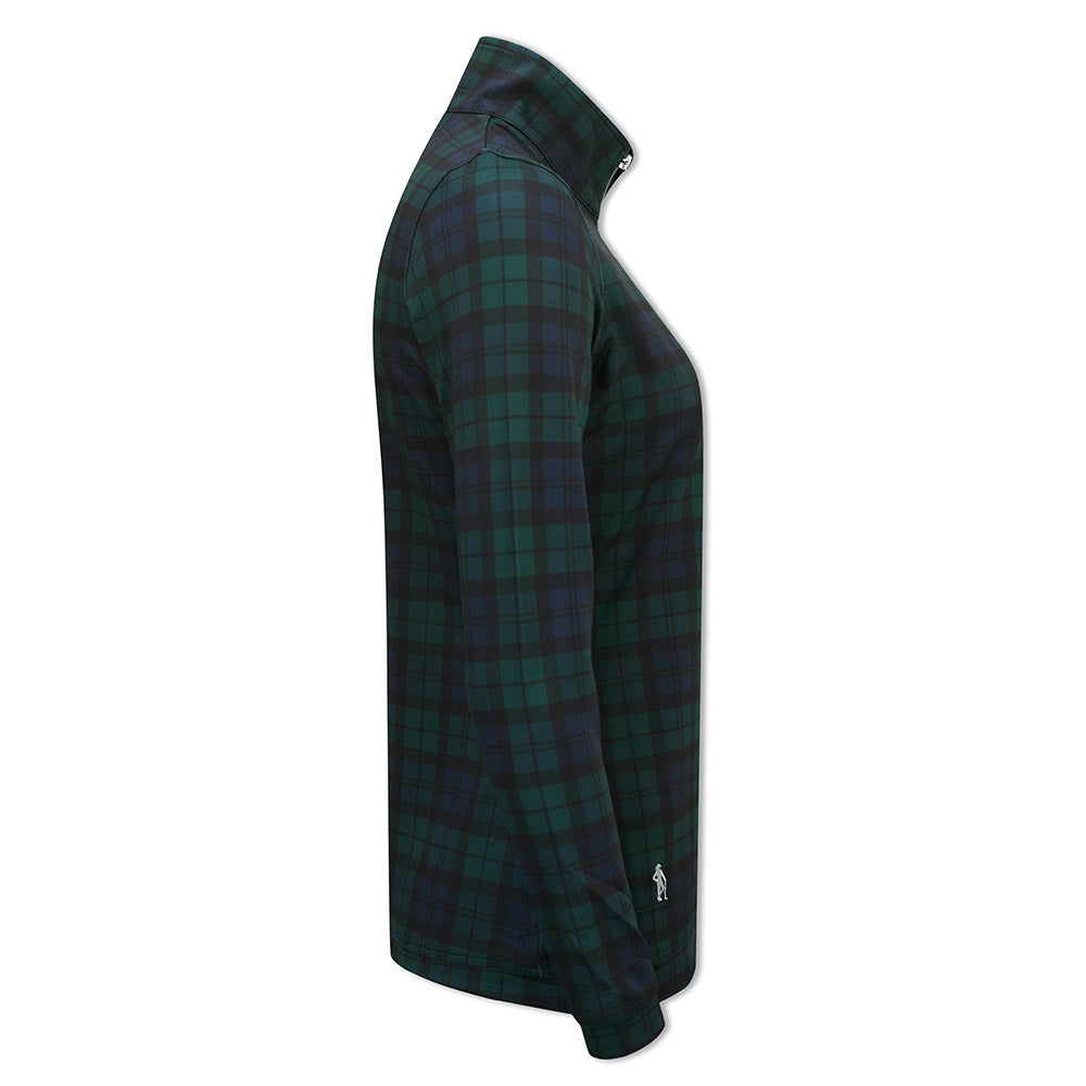 Glenmuir Ladies Lightweight Mid-Layer with Zip-Neck in Tartan