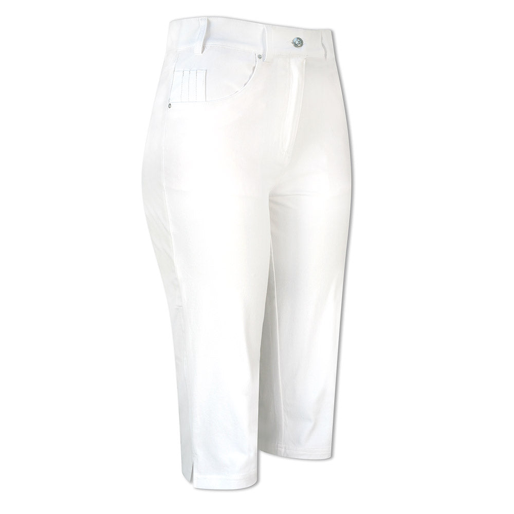 Glenmuir Ladies White Stretch Pedal Pushers