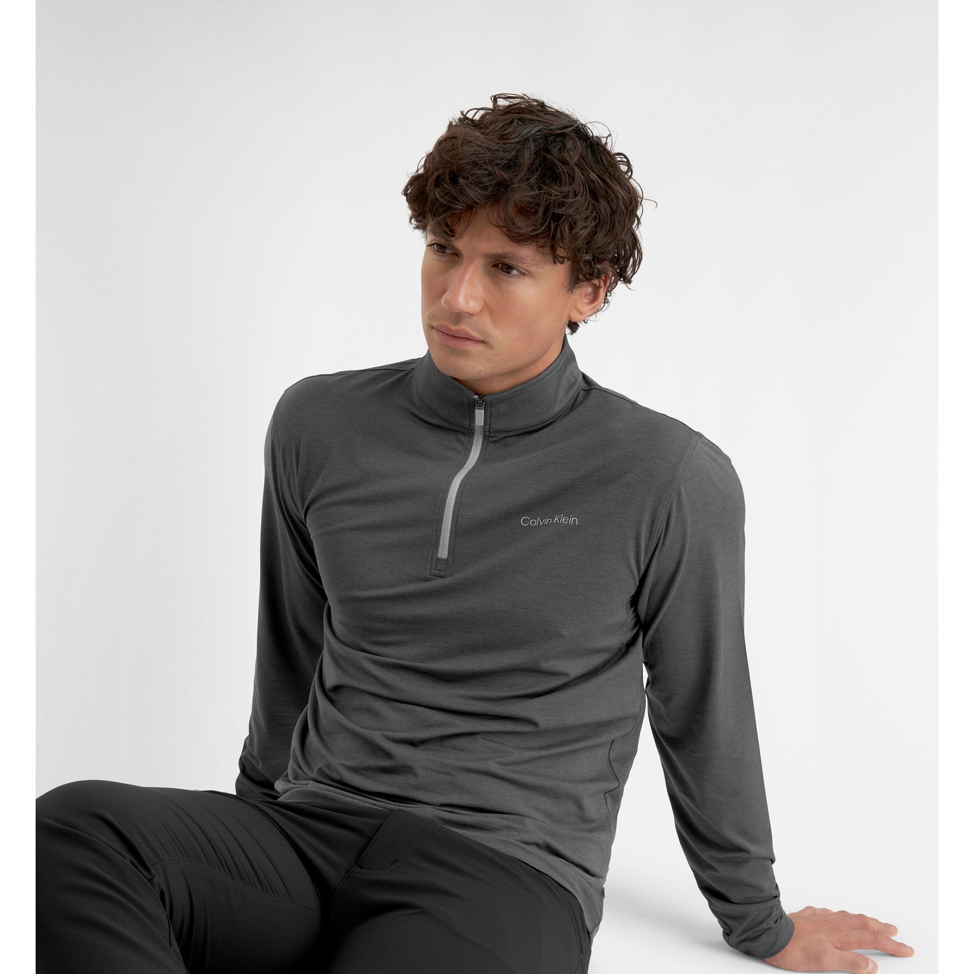 Calvin Klein Technical Zip-Neck Top