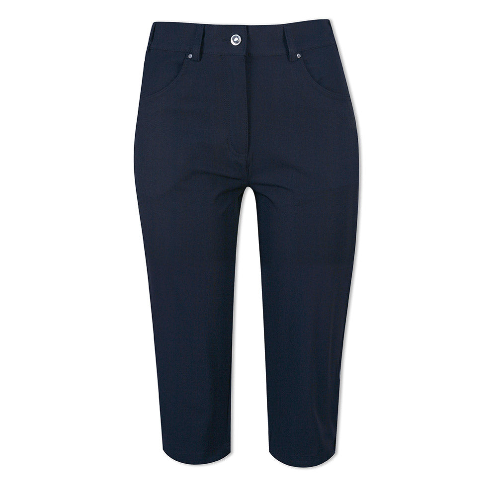 Glenmuir Ladies Navy Pedal Pushers - Tailored Stretch Fit with Diamanté Detailing