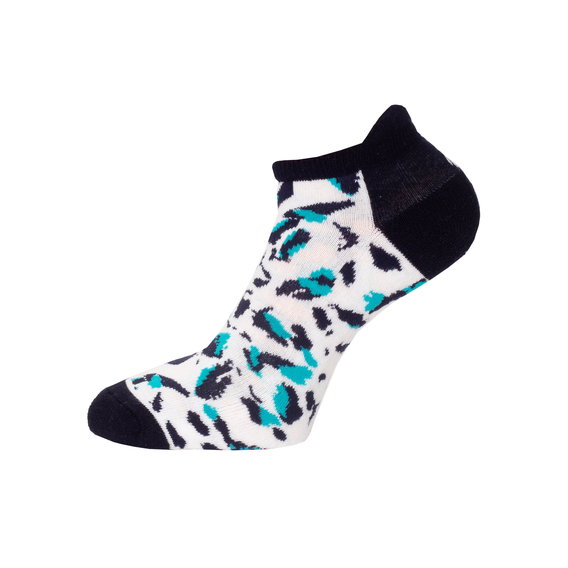 Green Lamb Ladies 3 Pair Pack of Socks in Navy & White Print