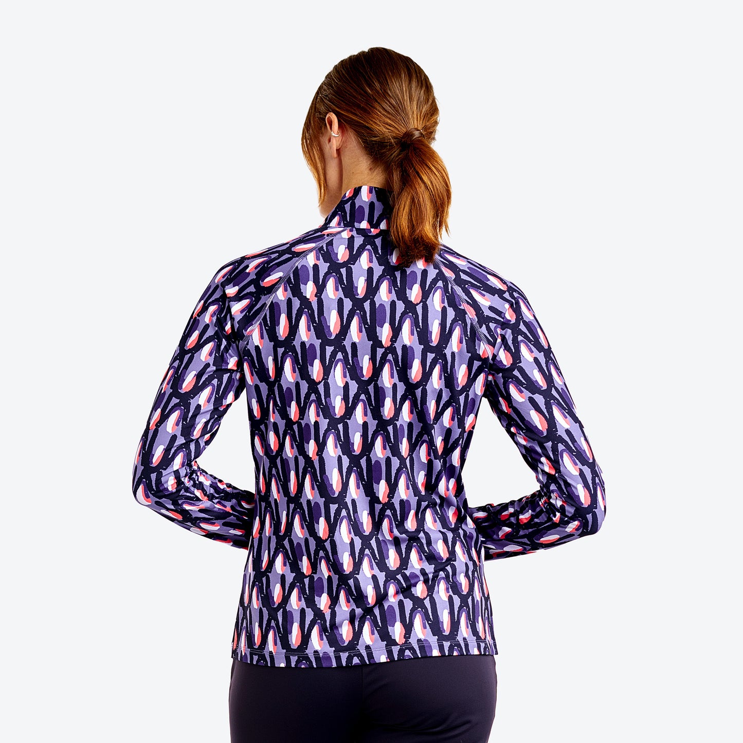 Nivo Ladies Quick-Dry Golf Top in Abstract Floral Print