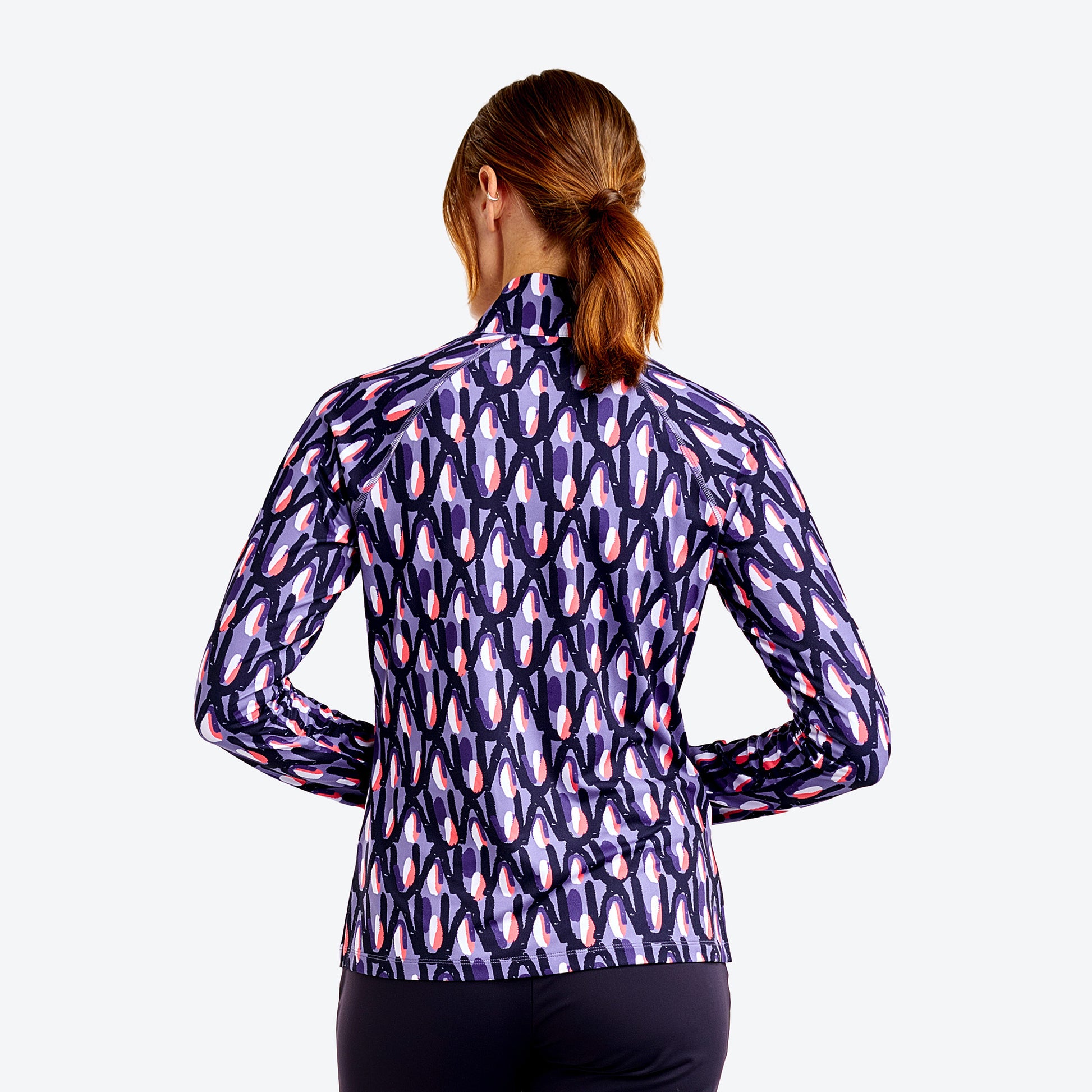 Nivo Ladies Quick-Dry Golf Top in Abstract Floral Print
