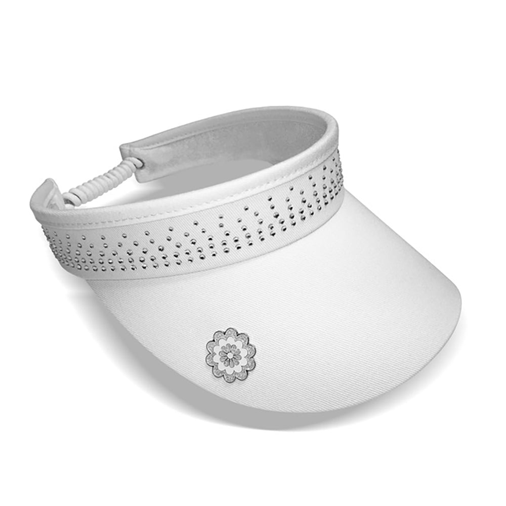 Surprizeshop Crystal Embellished Golf Visor with Adjustable Fit