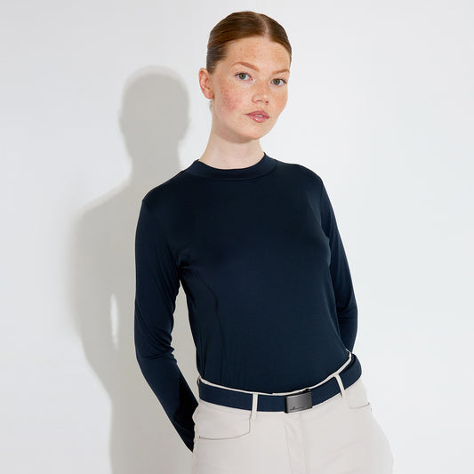 Abacus Ladies Navy Long Sleeve Top